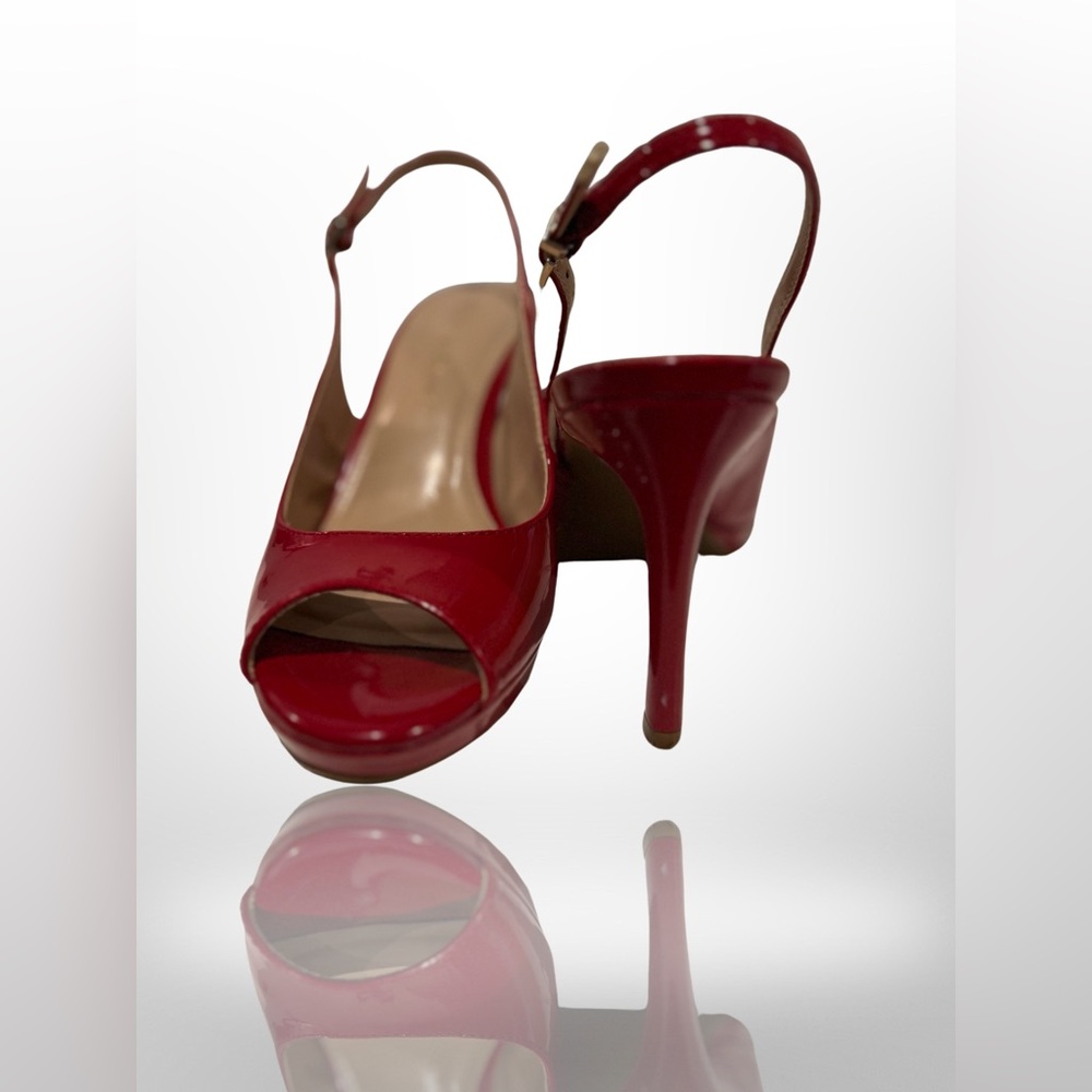Kelly & Katie Red Sling Back Stiletto 3 inch Heels